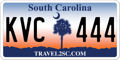 SC license plate KVC444