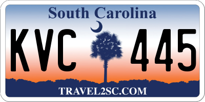 SC license plate KVC445