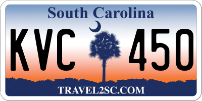 SC license plate KVC450