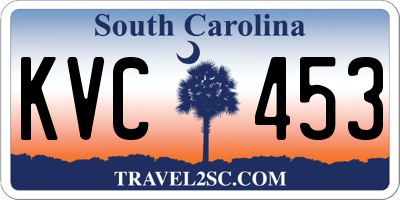 SC license plate KVC453
