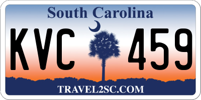 SC license plate KVC459