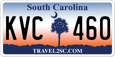 SC license plate KVC460