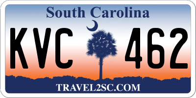 SC license plate KVC462