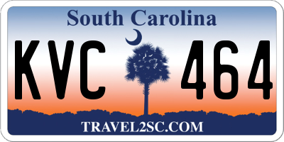 SC license plate KVC464