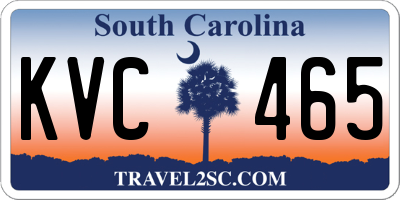 SC license plate KVC465