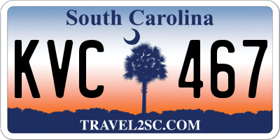SC license plate KVC467