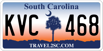 SC license plate KVC468