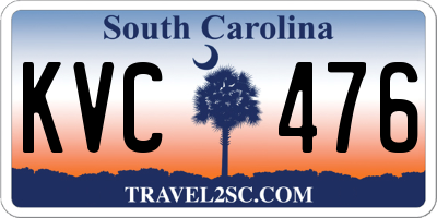 SC license plate KVC476