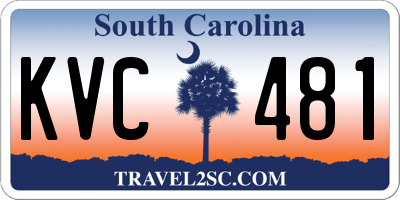 SC license plate KVC481