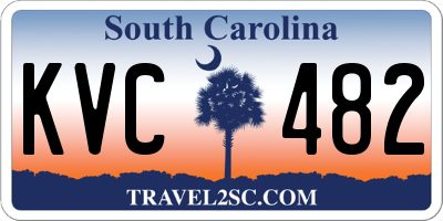 SC license plate KVC482