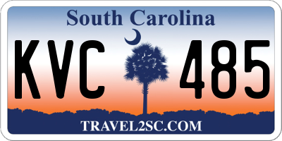 SC license plate KVC485