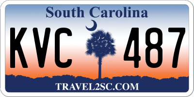 SC license plate KVC487