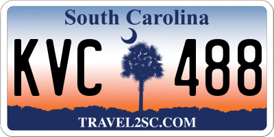 SC license plate KVC488