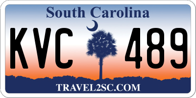 SC license plate KVC489