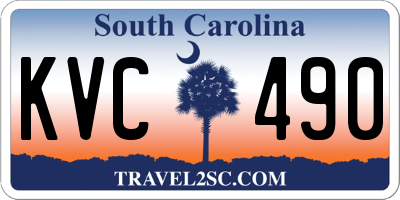 SC license plate KVC490