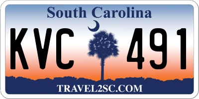 SC license plate KVC491
