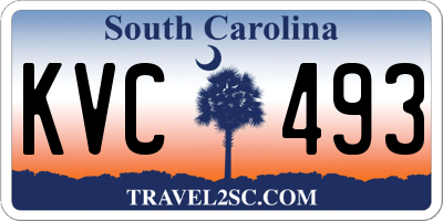 SC license plate KVC493