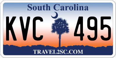 SC license plate KVC495
