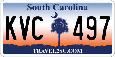SC license plate KVC497