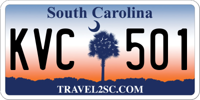 SC license plate KVC501