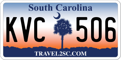 SC license plate KVC506