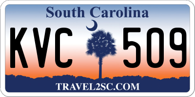 SC license plate KVC509