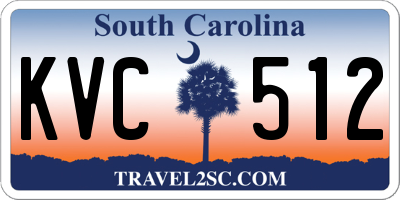 SC license plate KVC512