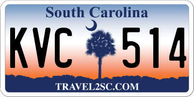 SC license plate KVC514