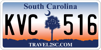 SC license plate KVC516