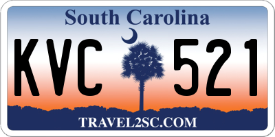 SC license plate KVC521