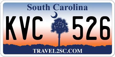SC license plate KVC526