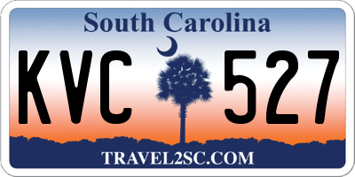 SC license plate KVC527