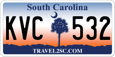 SC license plate KVC532