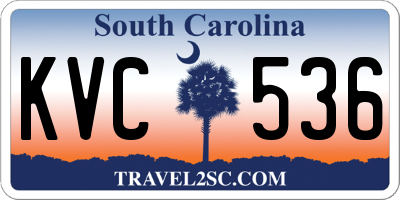 SC license plate KVC536