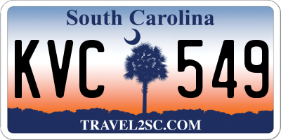 SC license plate KVC549