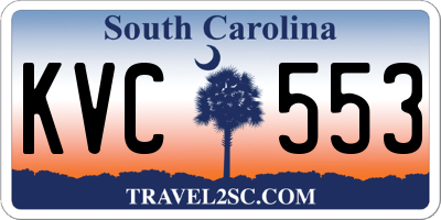 SC license plate KVC553