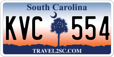 SC license plate KVC554