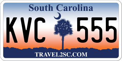 SC license plate KVC555