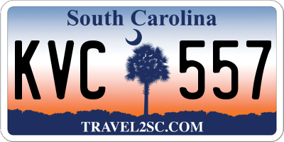 SC license plate KVC557