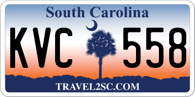 SC license plate KVC558