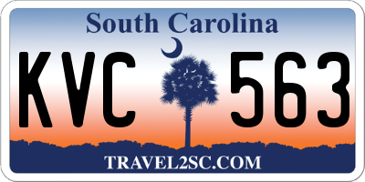SC license plate KVC563