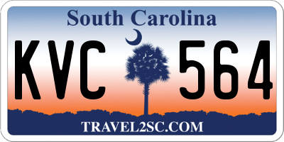 SC license plate KVC564