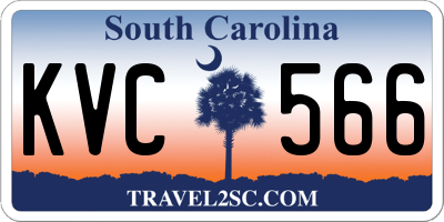 SC license plate KVC566