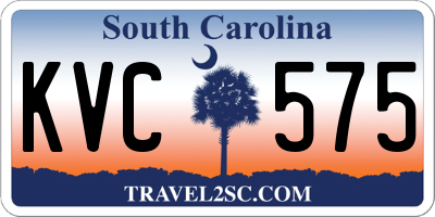 SC license plate KVC575
