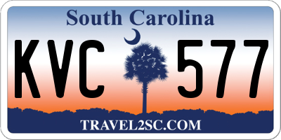 SC license plate KVC577
