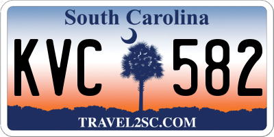 SC license plate KVC582