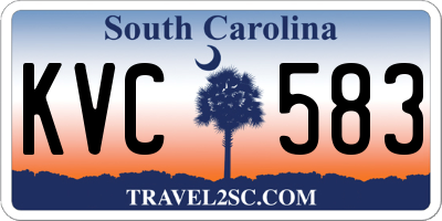 SC license plate KVC583