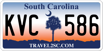 SC license plate KVC586