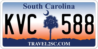 SC license plate KVC588