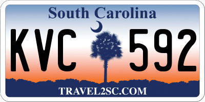 SC license plate KVC592